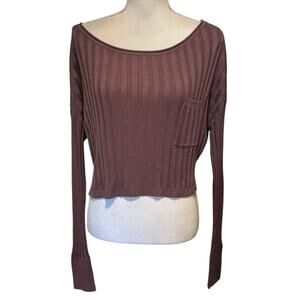 NATURAL LIFE Mauve Crew Neck Sweater